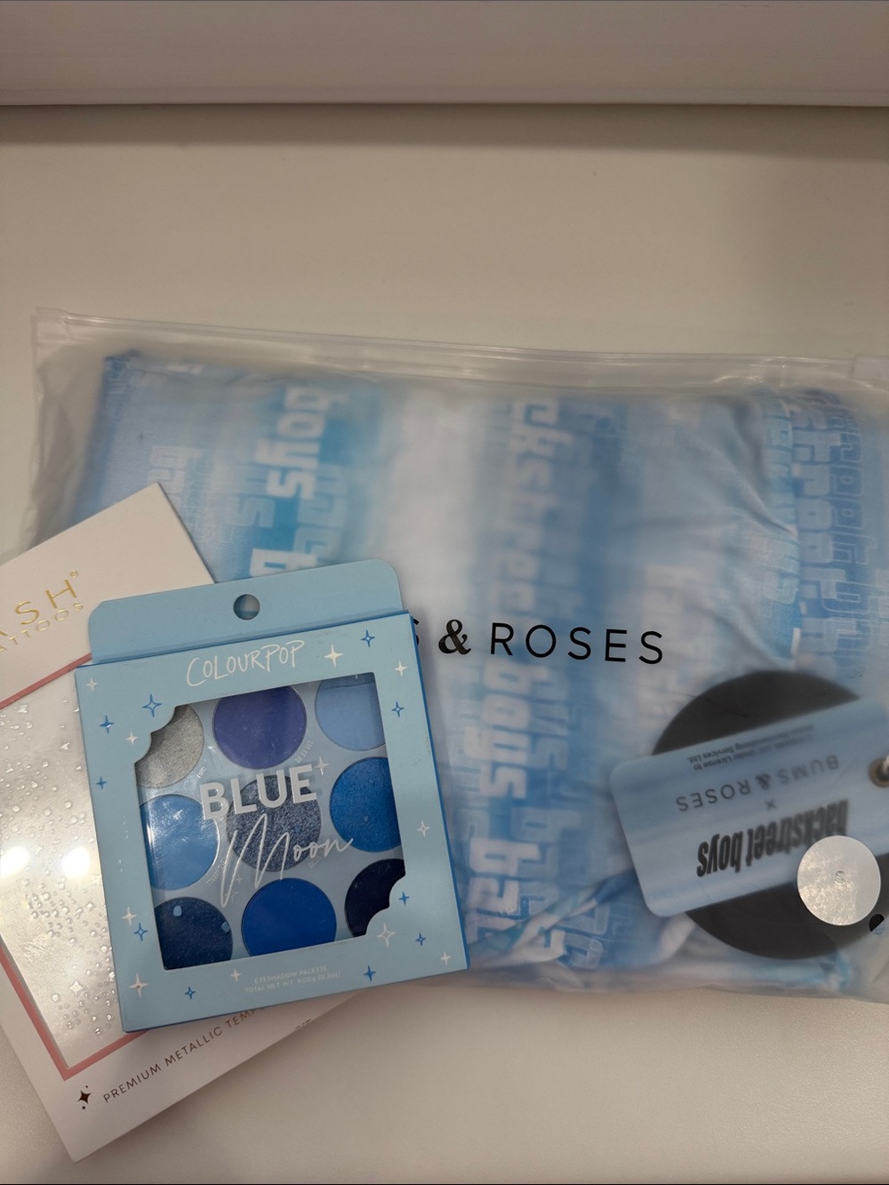 Backstreet Boys Bundle - pj pants, eyeshadow & face tattoo
